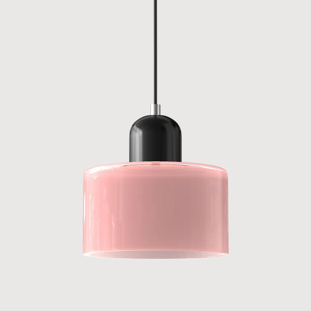 Moderne Glas Pendelleuchte im Bauhaus Stil Buntglas View 37