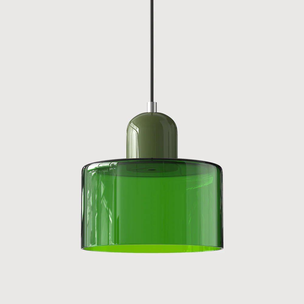 Moderne Glas Pendelleuchte im Bauhaus Stil Buntglas View 42