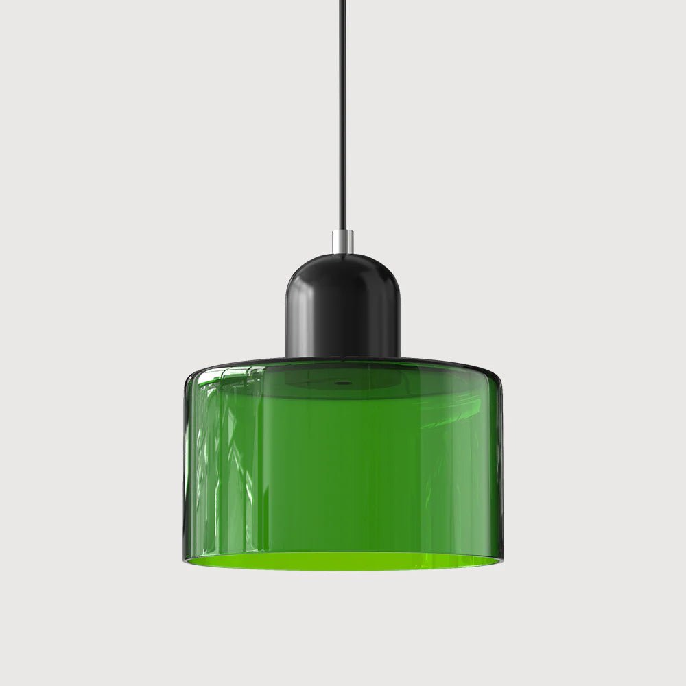 Moderne Glas Pendelleuchte im Bauhaus Stil Buntglas View 48
