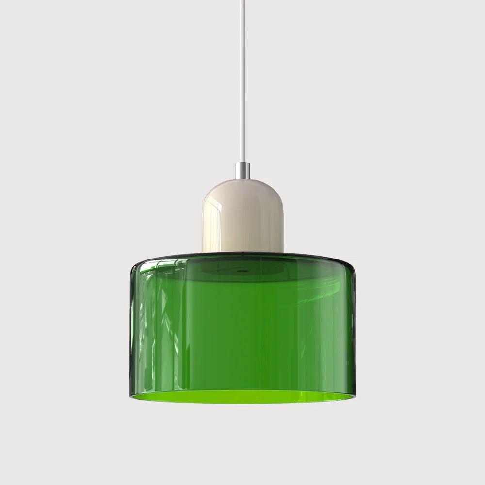 Moderne Glas Pendelleuchte im Bauhaus Stil Buntglas View 52