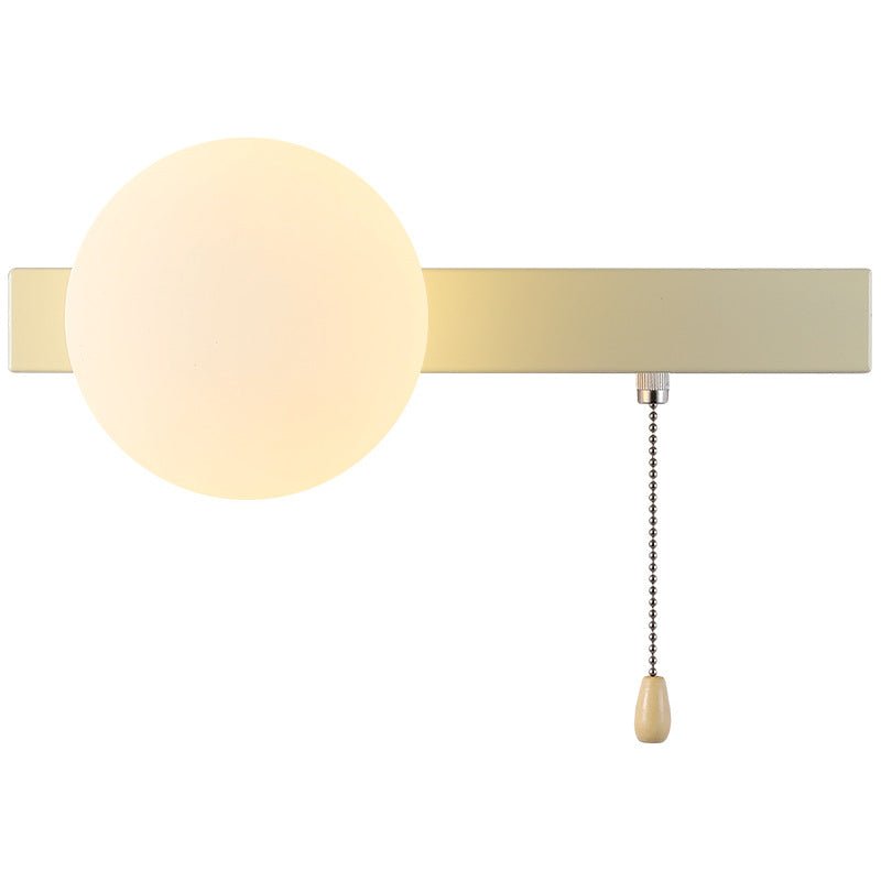 Moderne Glas Wandleuchte mit Kugel aus Eisen View 46