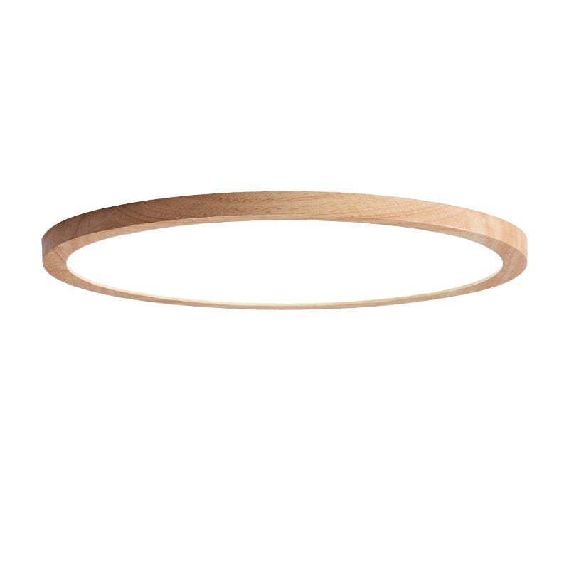 Moderne Holz Deckenleuchte Rund LED View 11
