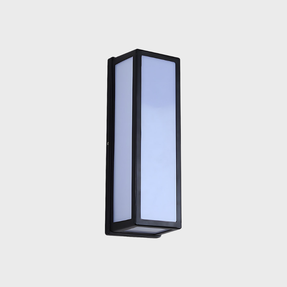 Moderne LED-Außenwandleuchte in Schwarz