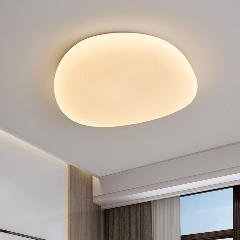 Moderne LED Deckenleuchte in Kieselform Angle