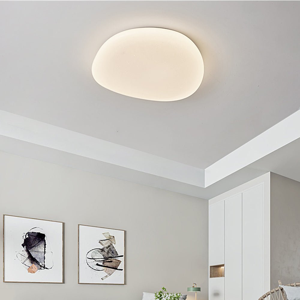 Moderne LED Deckenleuchte in Kieselform Back