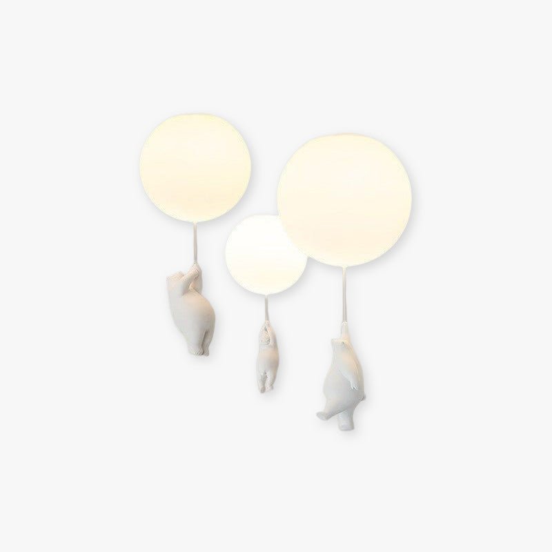 Moderne LED Deckenleuchte mit Bär Figur Rund Hero