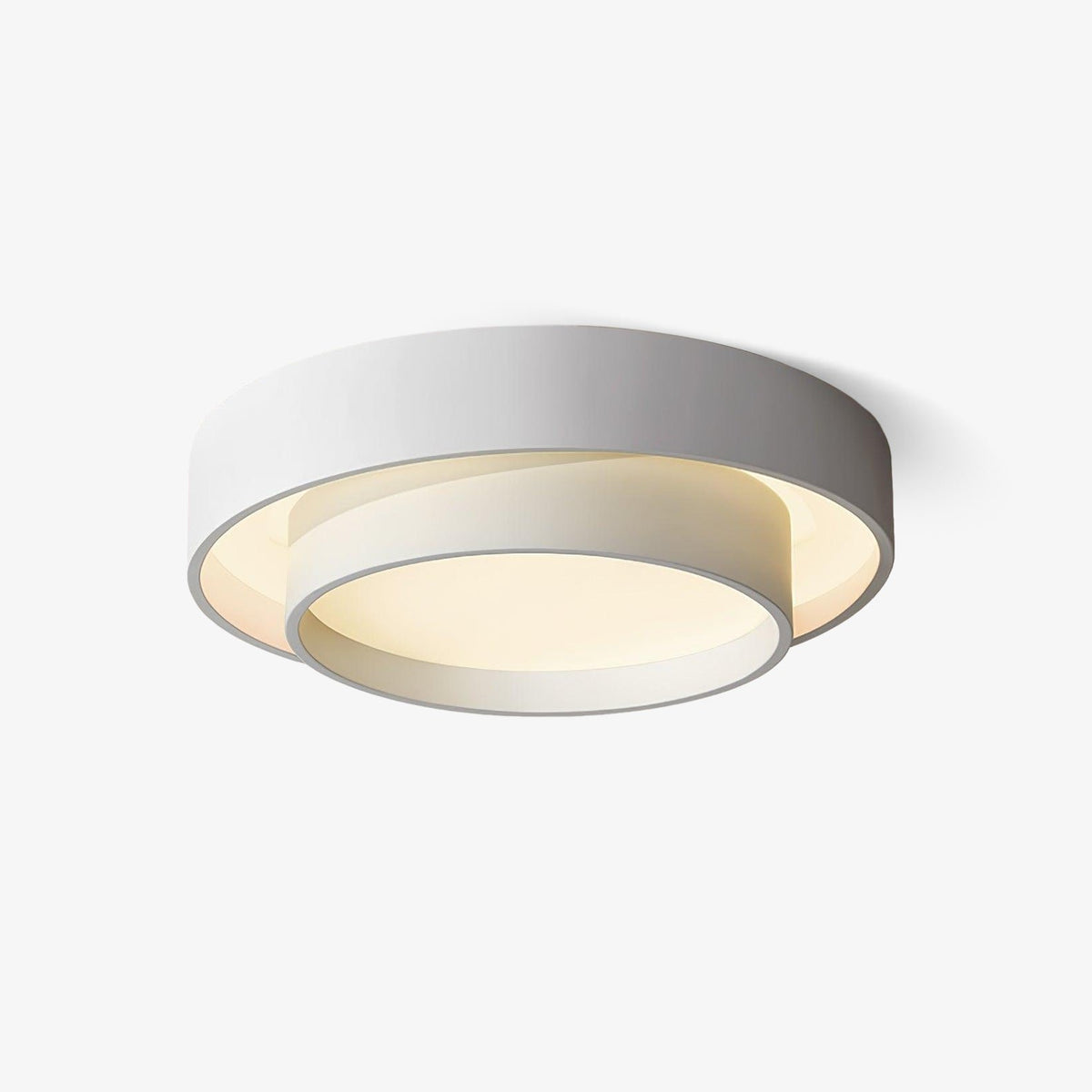 Moderne LED Deckenleuchte mit Doppelring Zylindrisch Hero