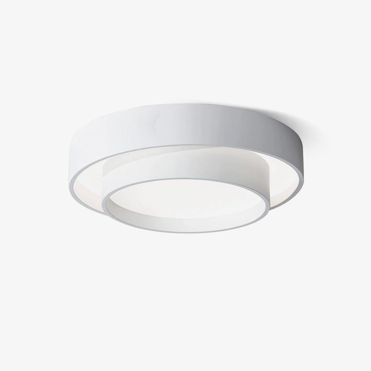 Moderne LED Deckenleuchte mit Doppelring Zylindrisch View 12
