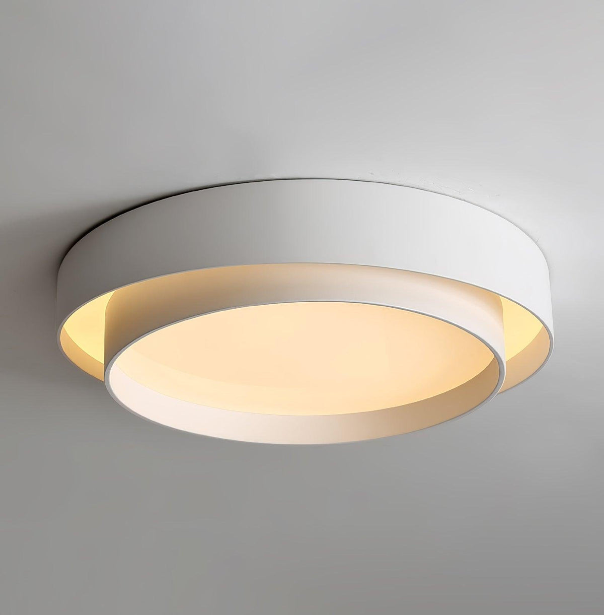 Moderne LED Deckenleuchte mit Doppelring Zylindrisch View 13