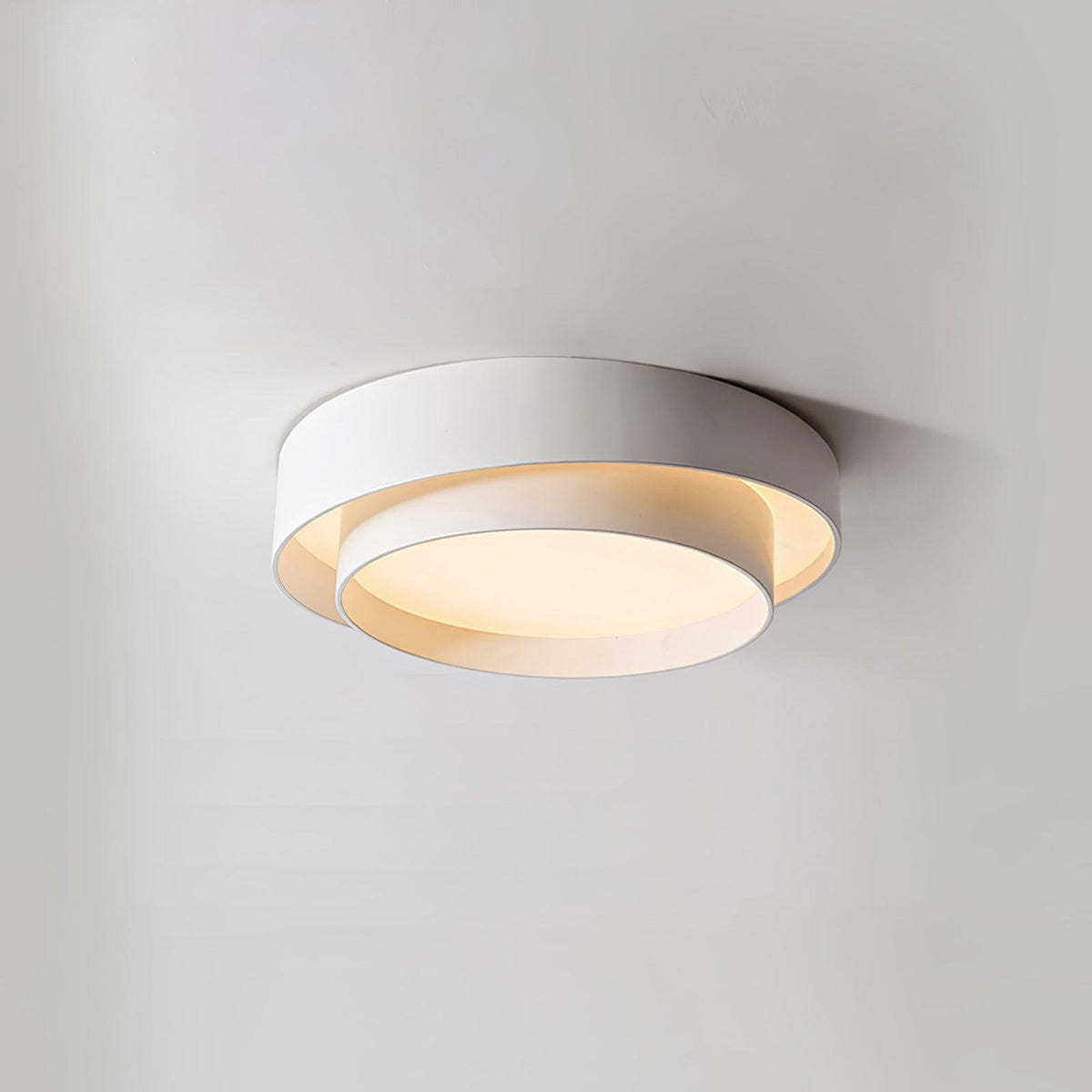 Moderne LED Deckenleuchte mit Doppelring Zylindrisch View 14