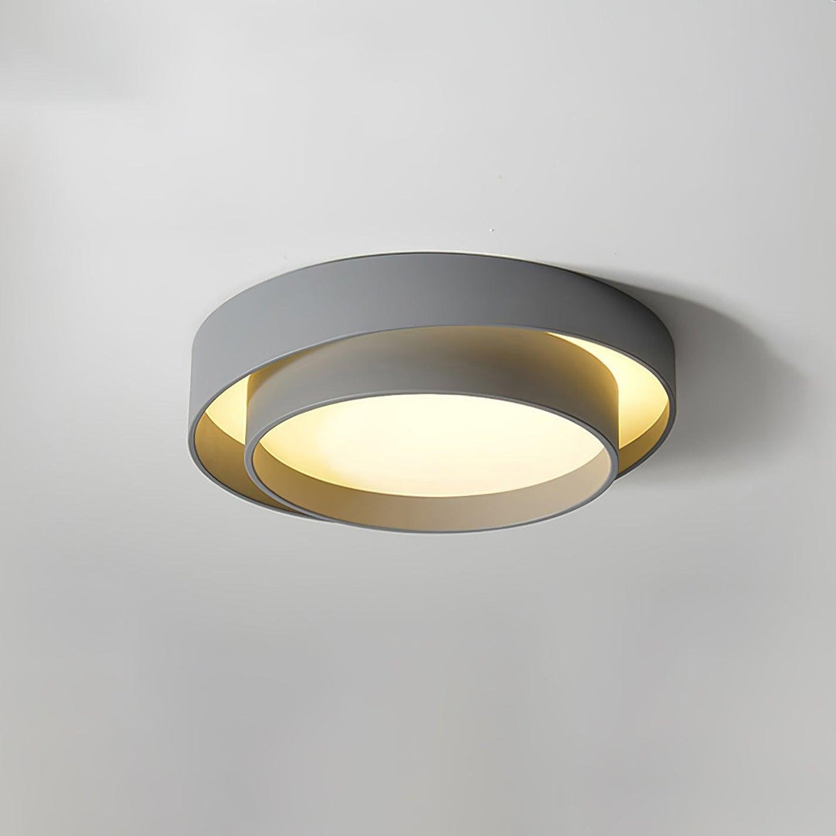 Moderne LED Deckenleuchte mit Doppelring Zylindrisch View 16