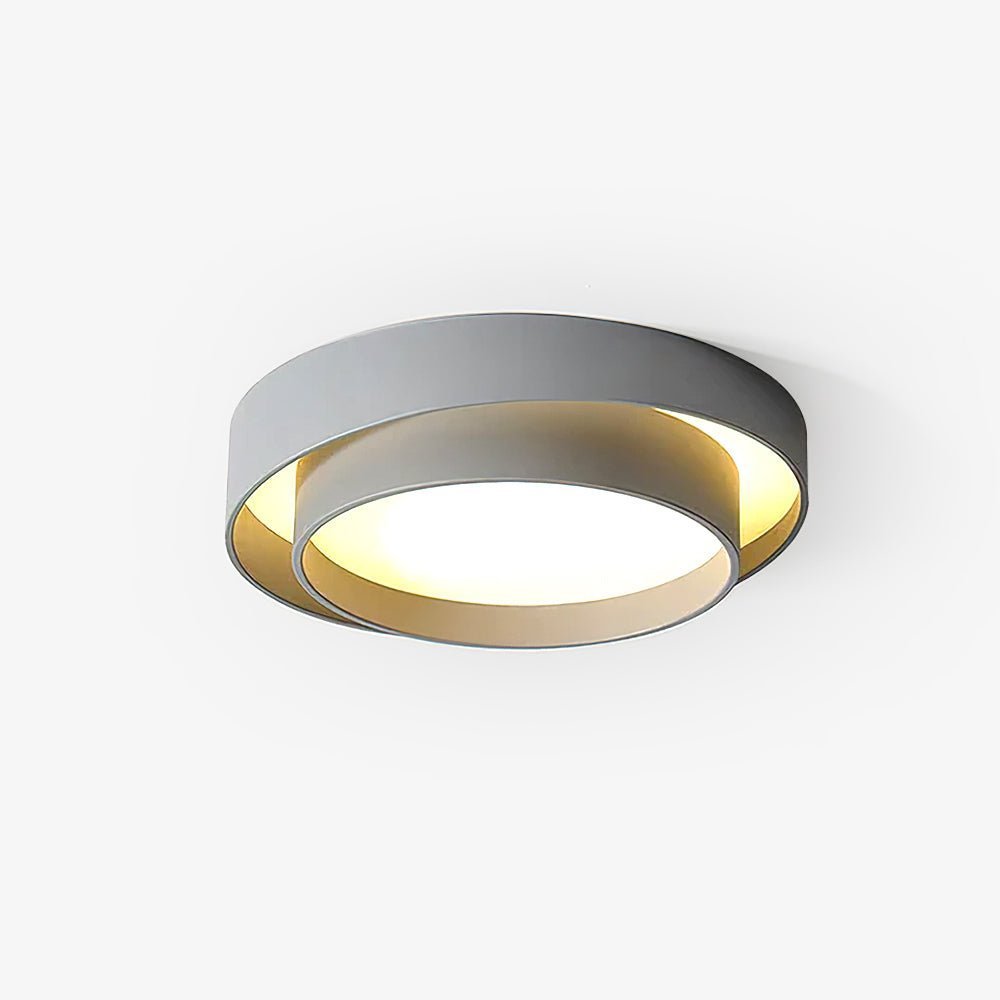 Moderne LED Deckenleuchte mit Doppelring Zylindrisch View 20