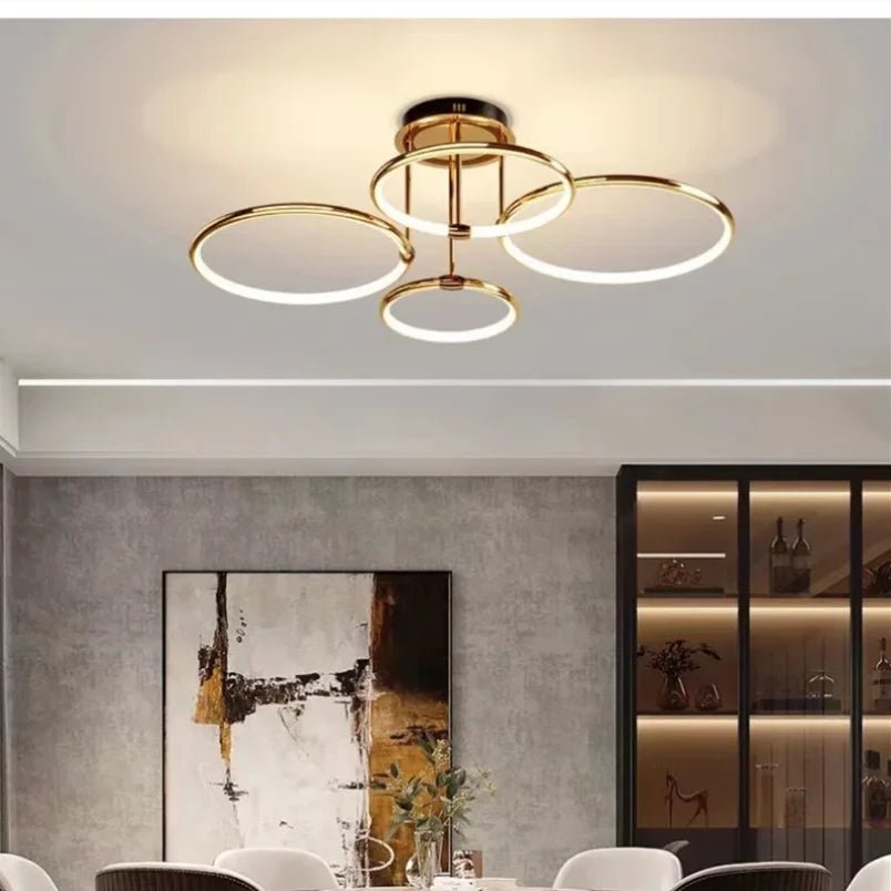 Moderne LED Deckenleuchte mit Ring Design Geometrisch Alternate