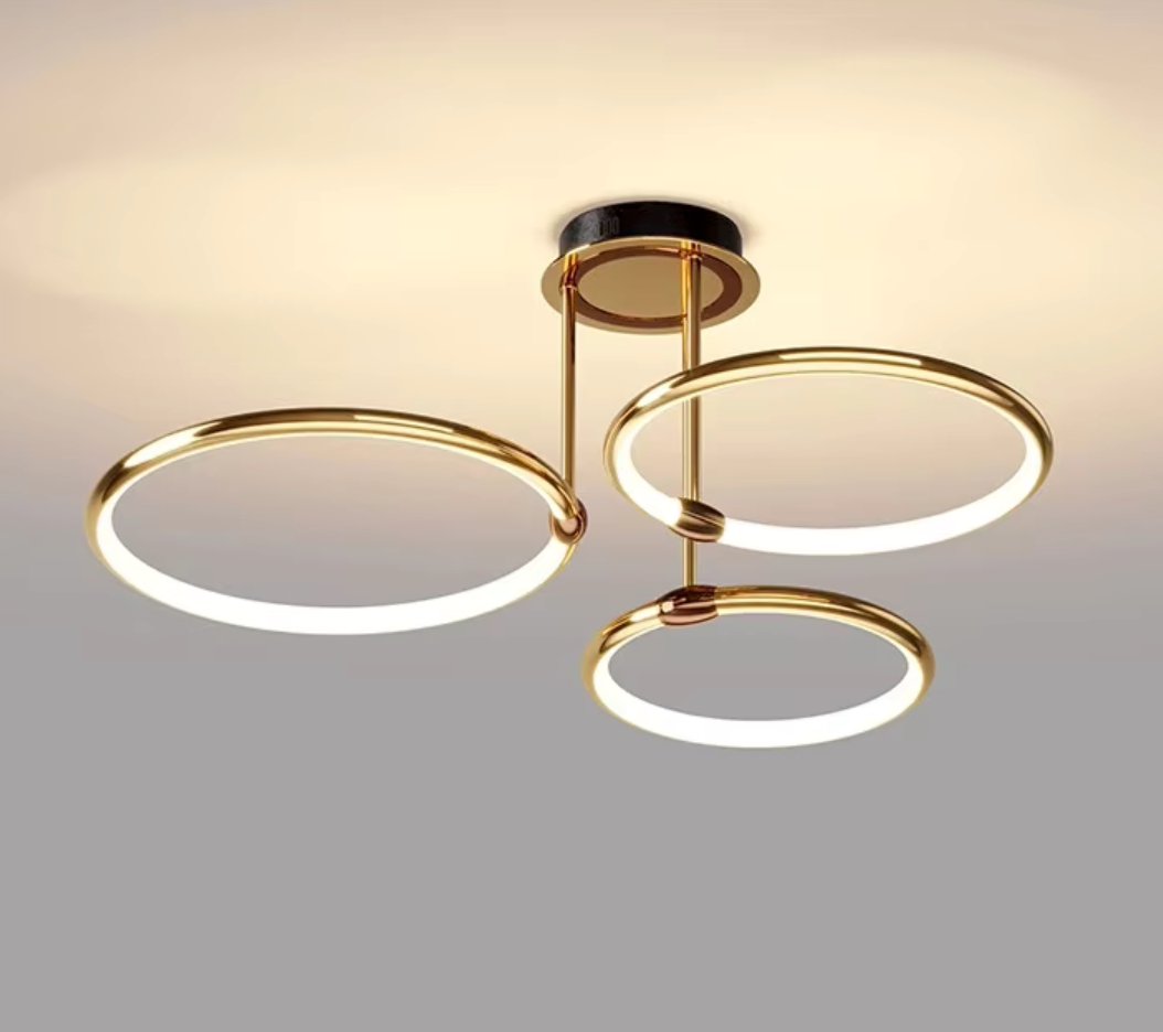 Moderne LED Deckenleuchte mit Ring Design Geometrisch View 13