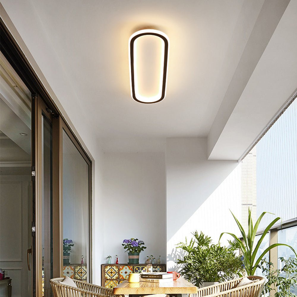 Moderne LED Einbau-Deckenleuchte Rechteck Ultraflach Angle