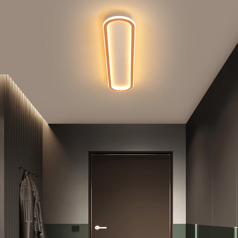 Moderne LED Einbau-Deckenleuchte Rechteck Ultraflach Close Up