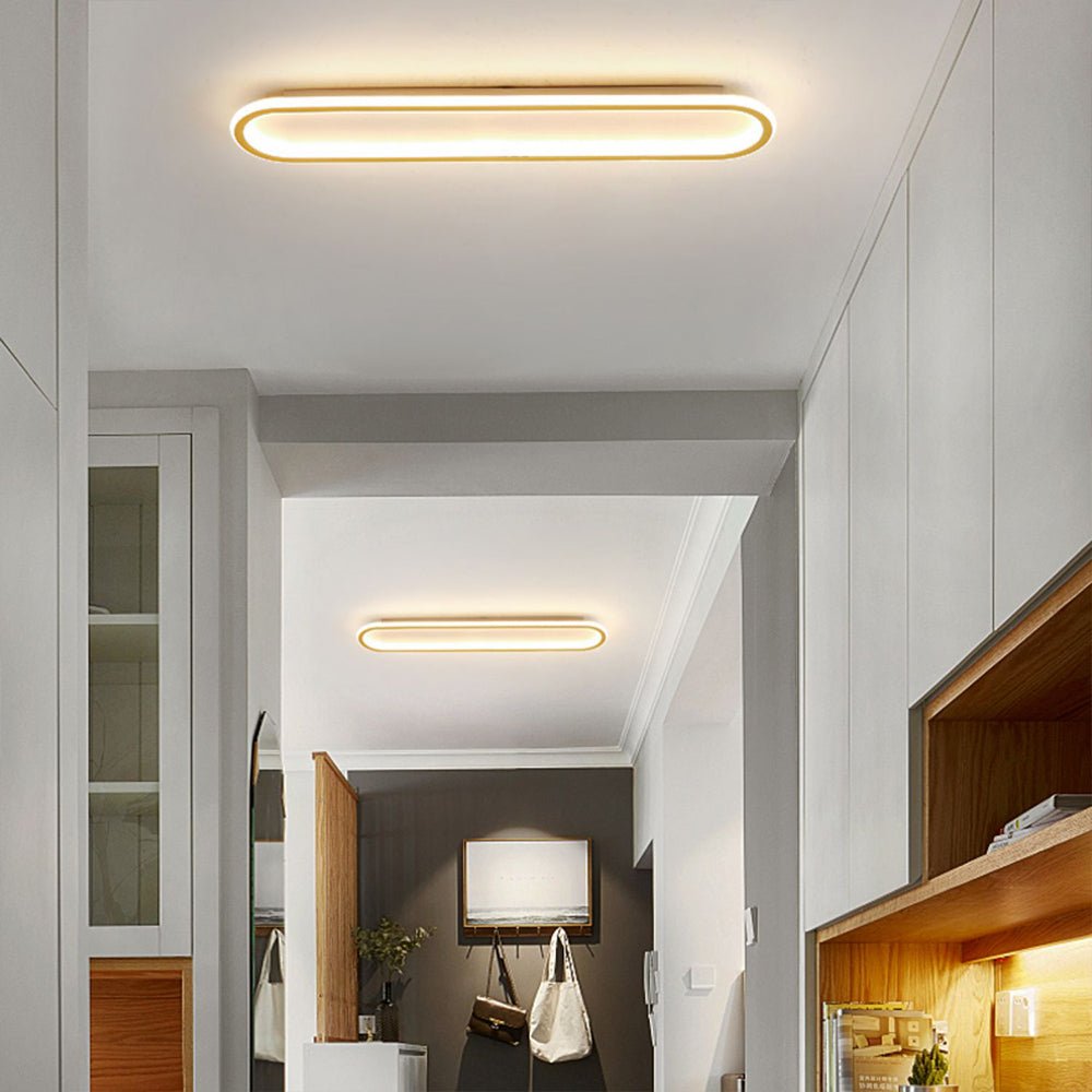 Moderne LED Einbau-Deckenleuchte Rechteck Ultraflach Detail