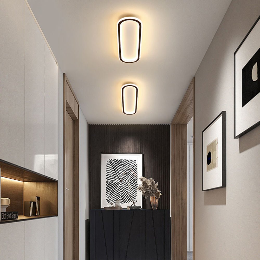 Moderne LED Einbau-Deckenleuchte Rechteck Ultraflach Front