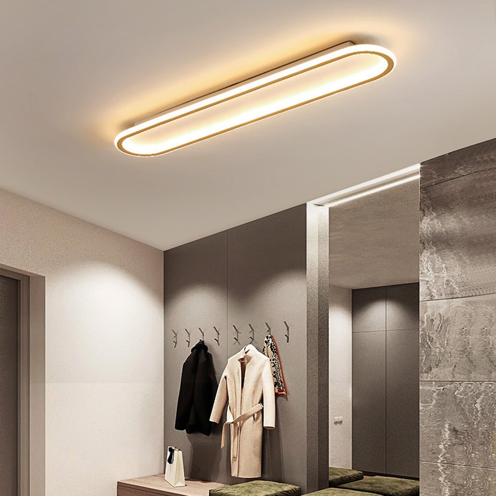 Moderne LED Einbau-Deckenleuchte Rechteck Ultraflach Lifestyle