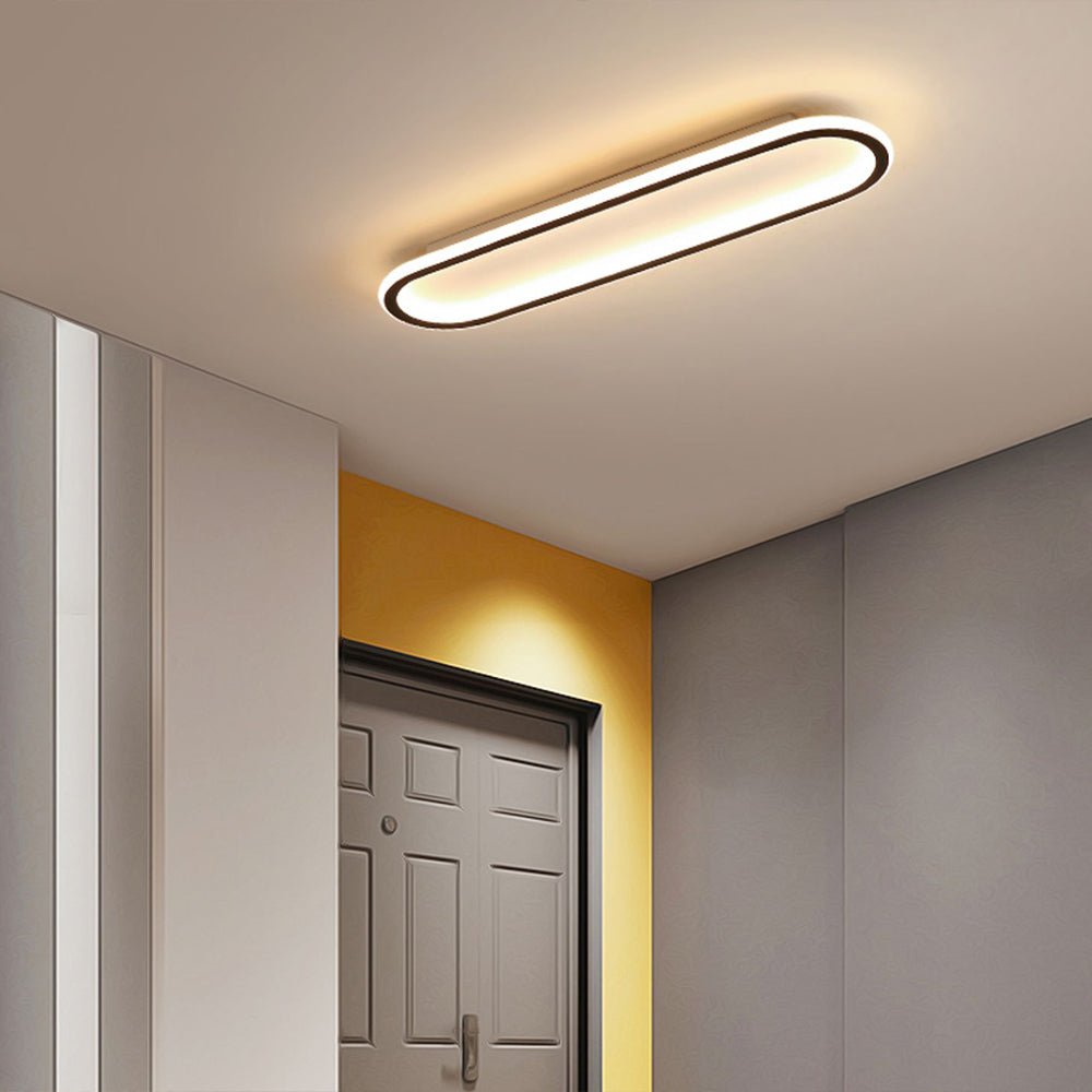 Moderne LED Einbau-Deckenleuchte Rechteck Ultraflach Side