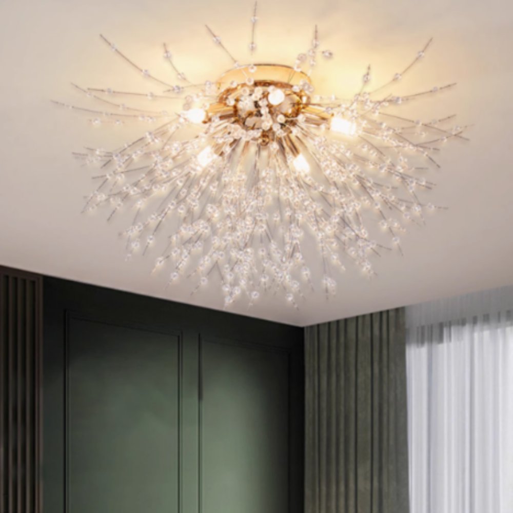 Moderne LED Hängeleuchte mit Pusteblumen Silhouette View 13