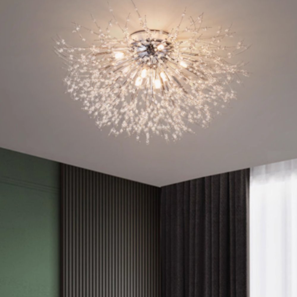 Moderne LED Hängeleuchte mit Pusteblumen Silhouette View 14