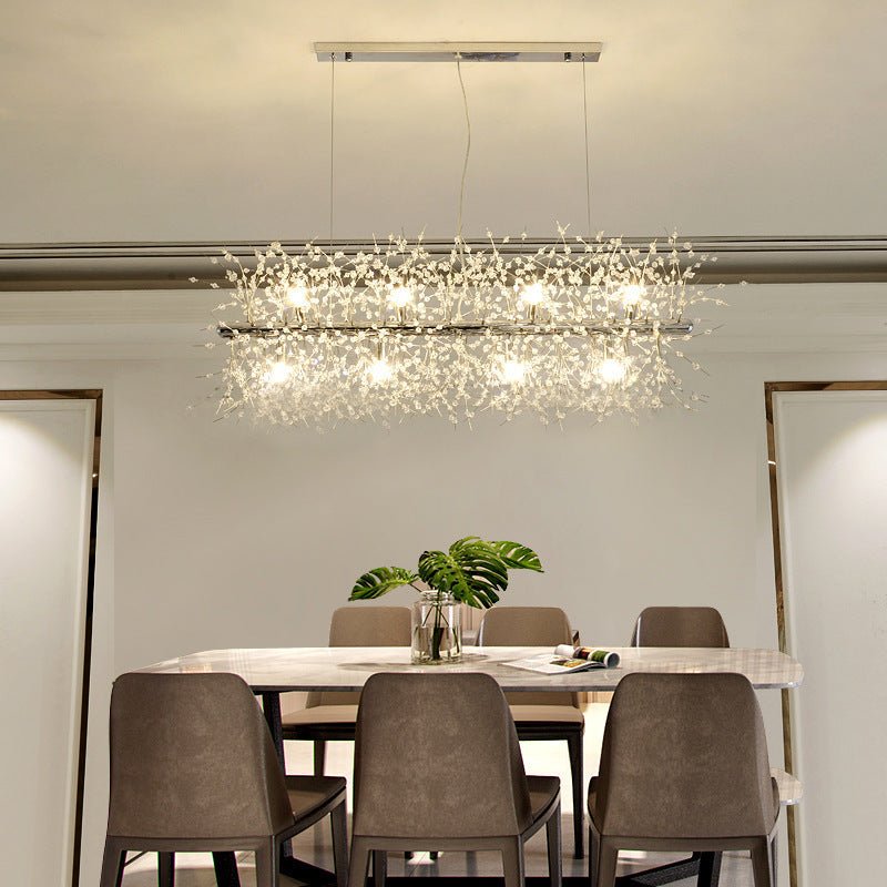 Moderne LED Hängeleuchte mit Pusteblumen Silhouette View 17