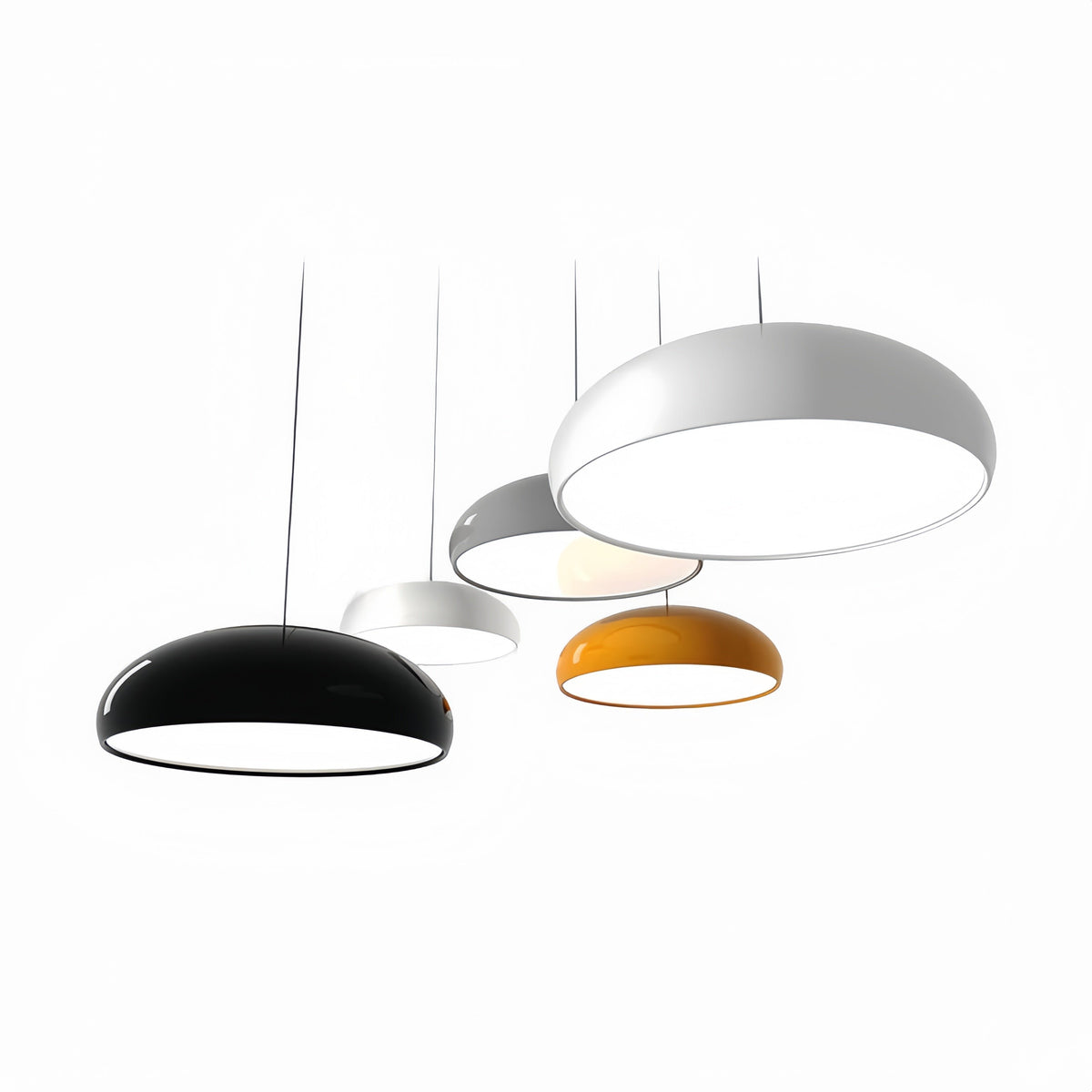 Moderne LED Hängeleuchte mit Schirm in UFO Form Hero