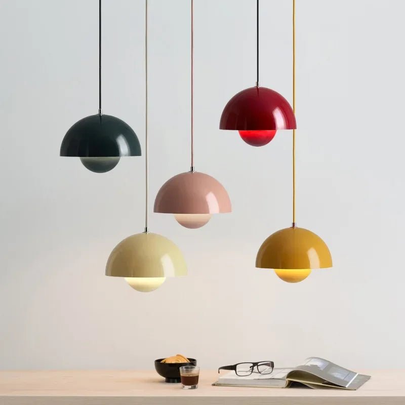 Moderne LED Halbkugel Pendelleuchte Minimalistisch Back