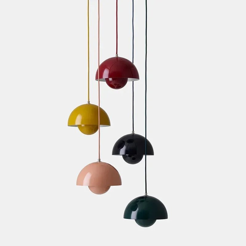 Moderne LED Halbkugel Pendelleuchte Minimalistisch Close Up
