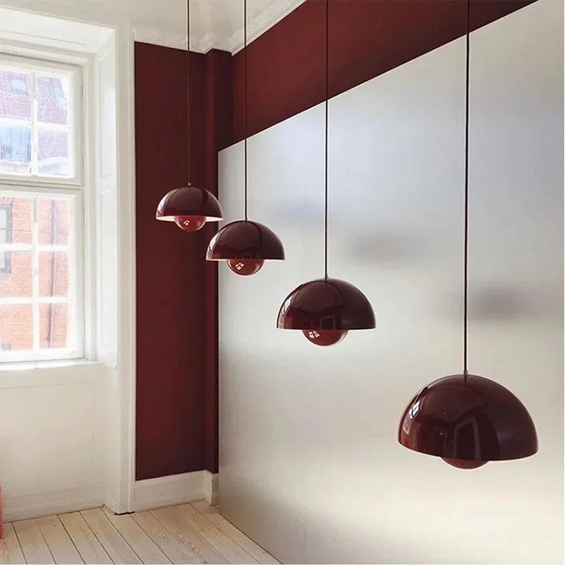 Moderne LED Halbkugel Pendelleuchte Minimalistisch Front