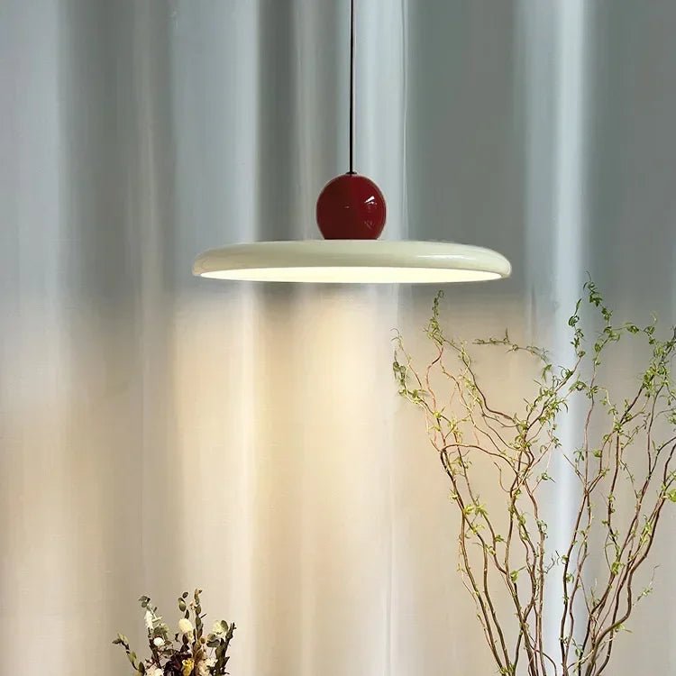 Moderne LED Pendelleuchte im Bauhaus Design Scheibenförmig Detail