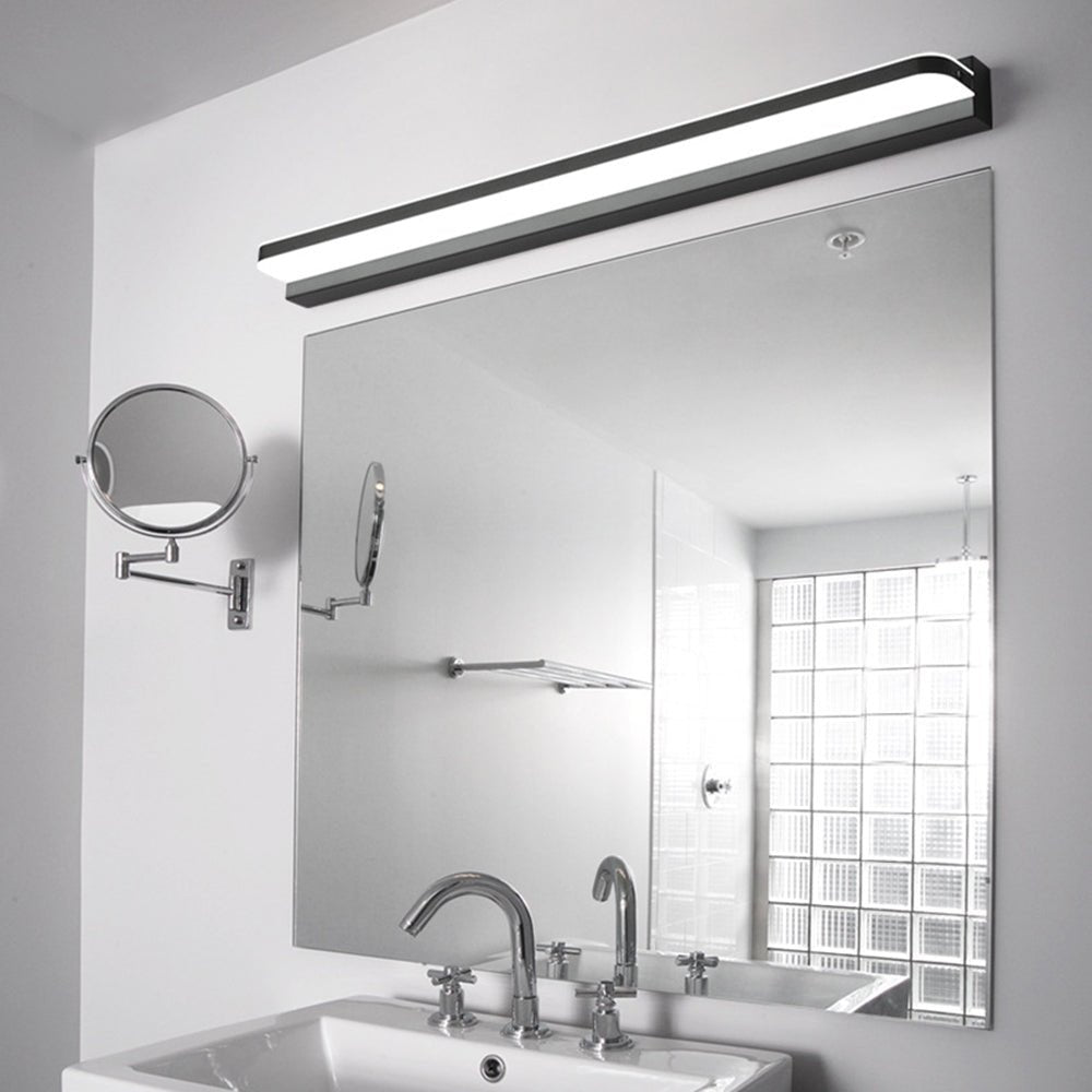 Moderne LED Spiegel-Wandleuchte Rechteckig Front