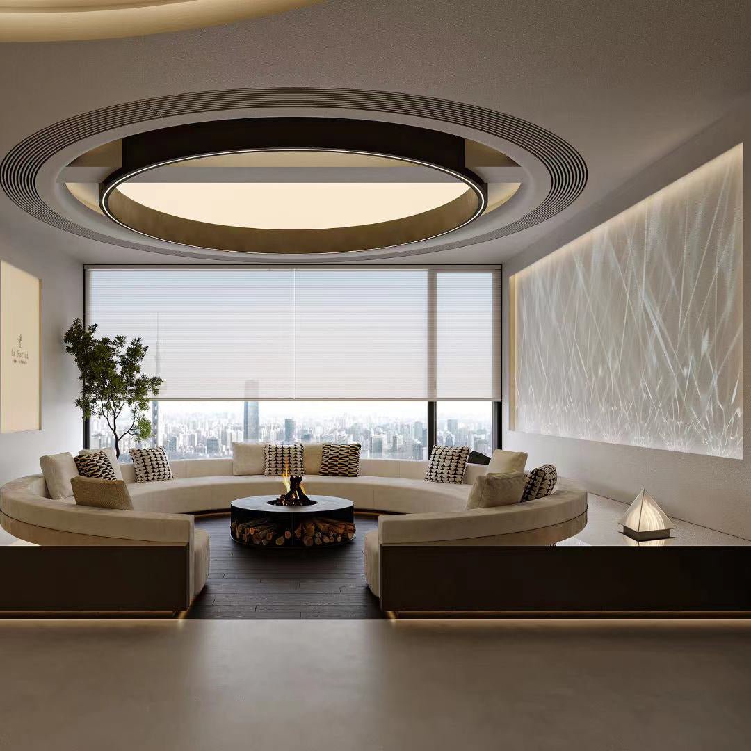 Moderne LED Wandbeleuchtung mit Welleneffekt Projektion View 11