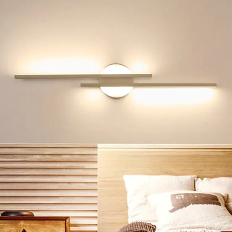 Moderne LED Wandleuchte Schwarz Weiß Linear Angle