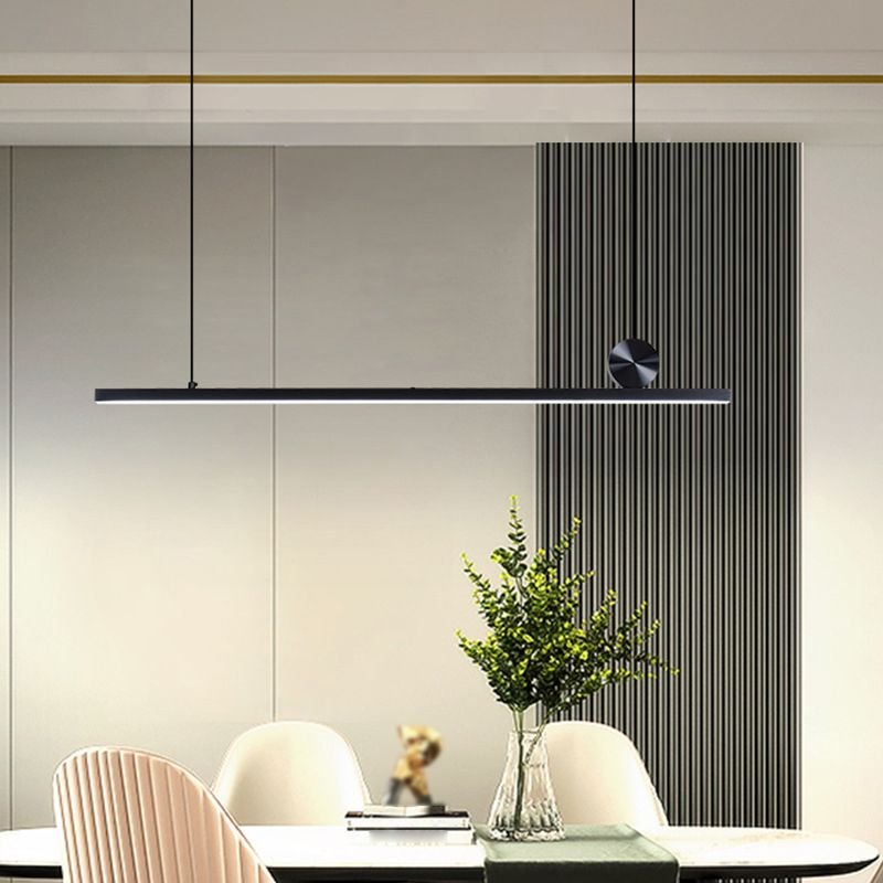 Moderne Metall Acryl Asymmetrische Hängeleuchte Linear Angle