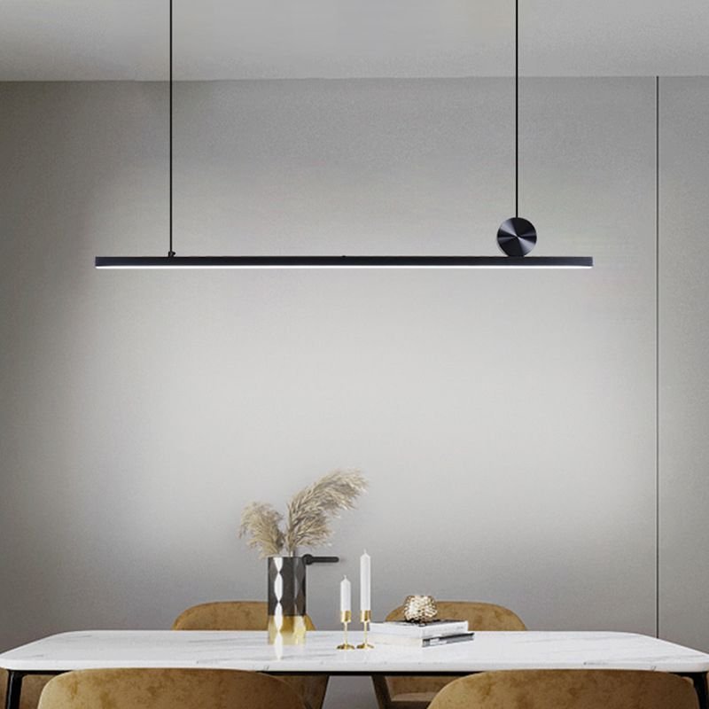 Moderne Metall Acryl Asymmetrische Hängeleuchte Linear Lifestyle