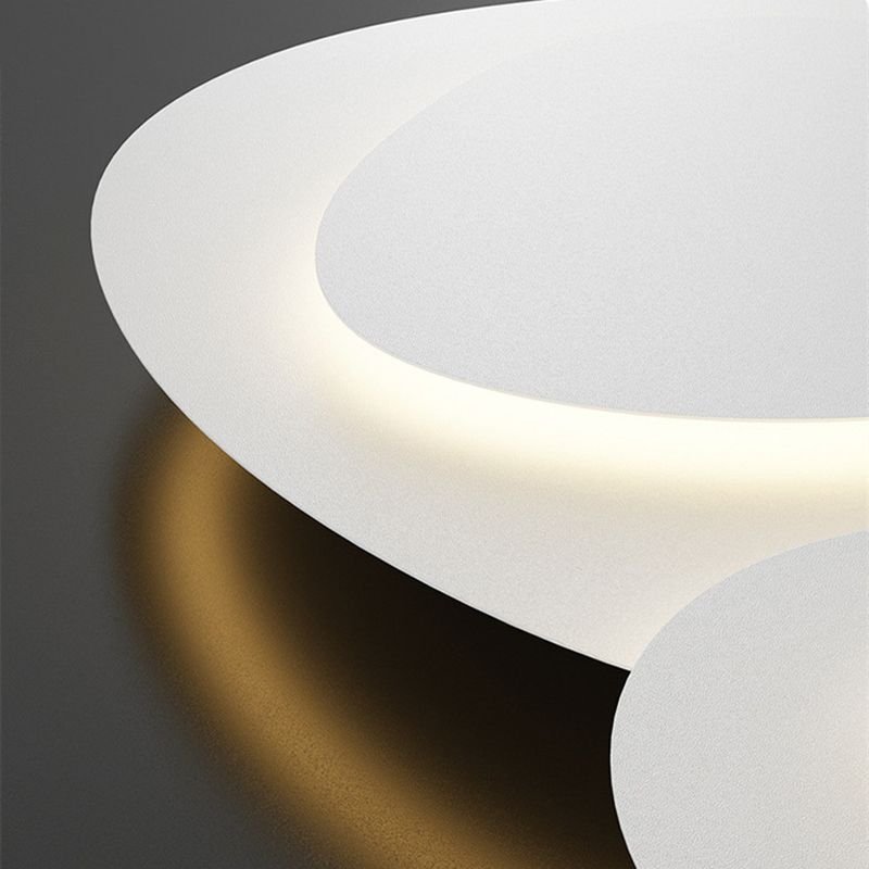 Moderne Metall Deckenleuchte Weiß mit Ringdesign Full