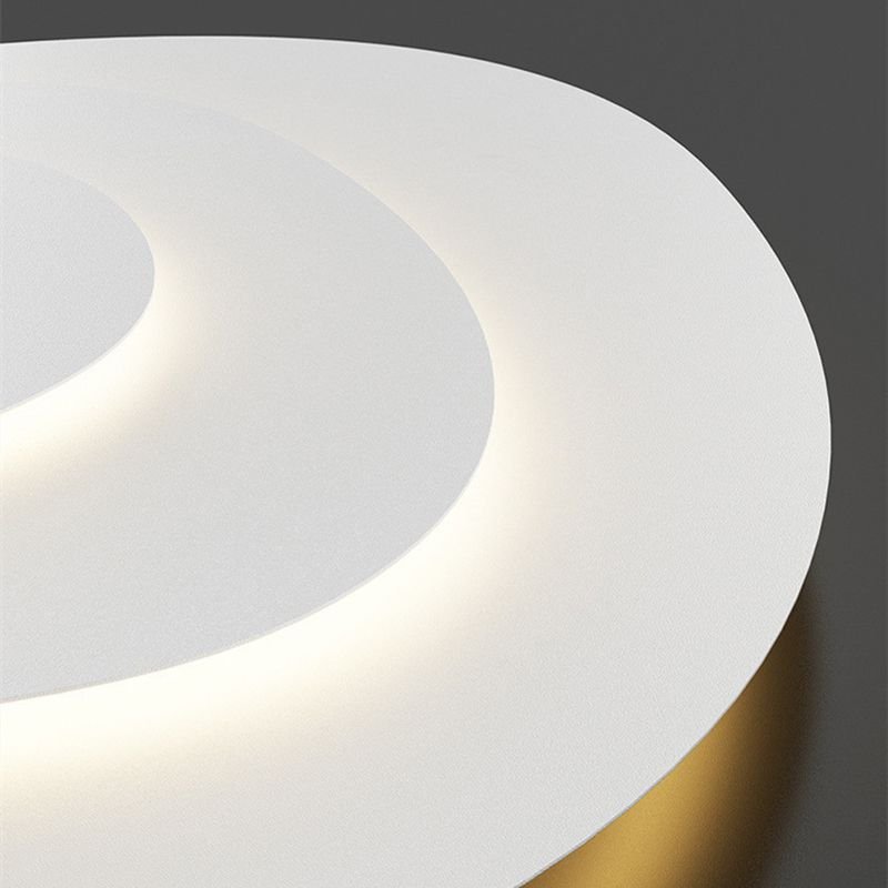 Moderne Metall Deckenleuchte Weiß mit Ringdesign View 11
