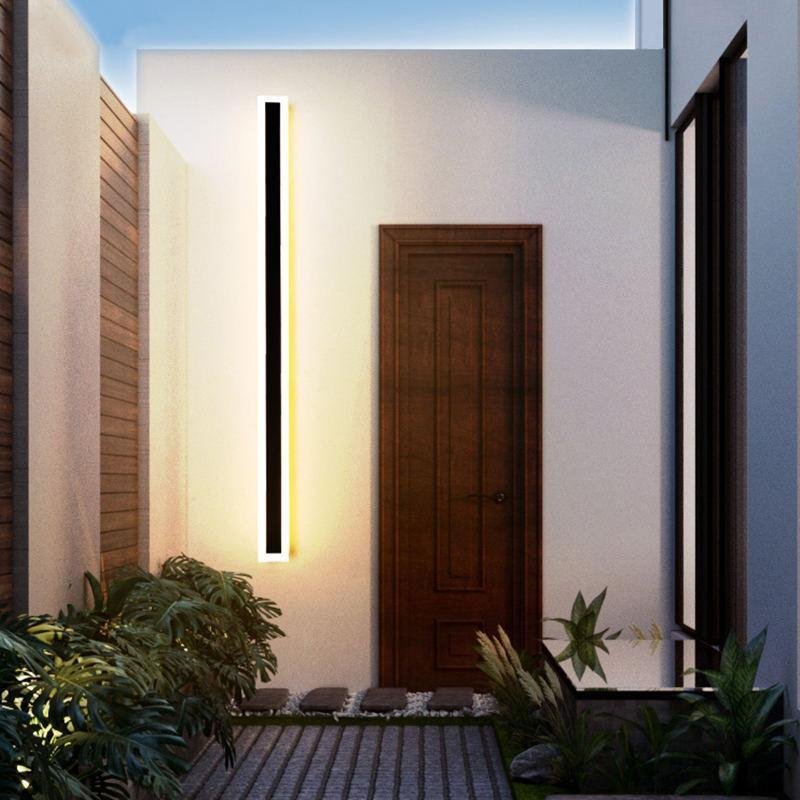Moderne Metall LED Außenwandleuchte Linear IP65 View 13