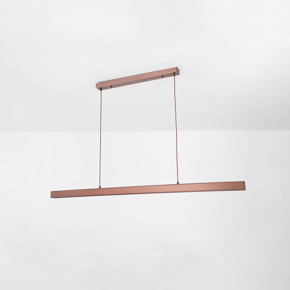 Moderne Metall LED Hängeleuchte Linear in Schwarz Braun View 14