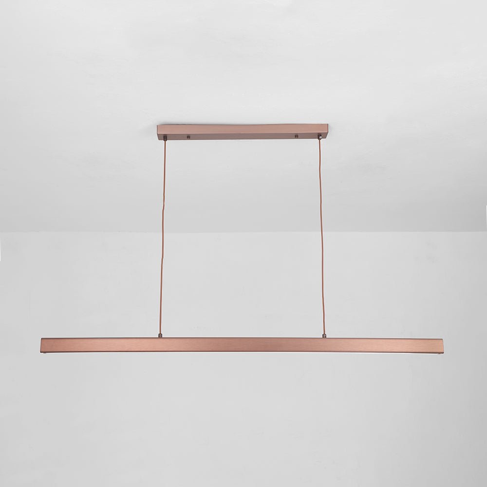 Moderne Metall LED Hängeleuchte Linear in Schwarz Braun View 15
