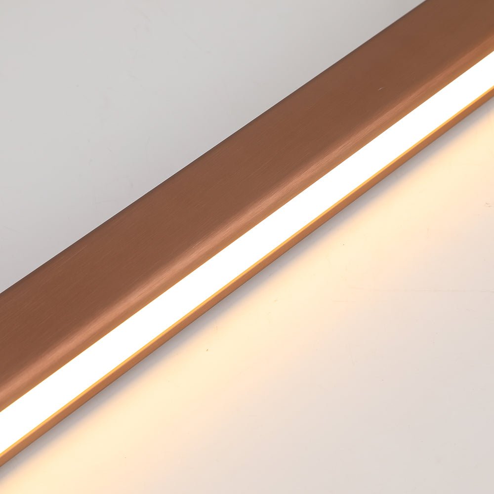 Moderne Metall LED Hängeleuchte Linear in Schwarz Braun View 22