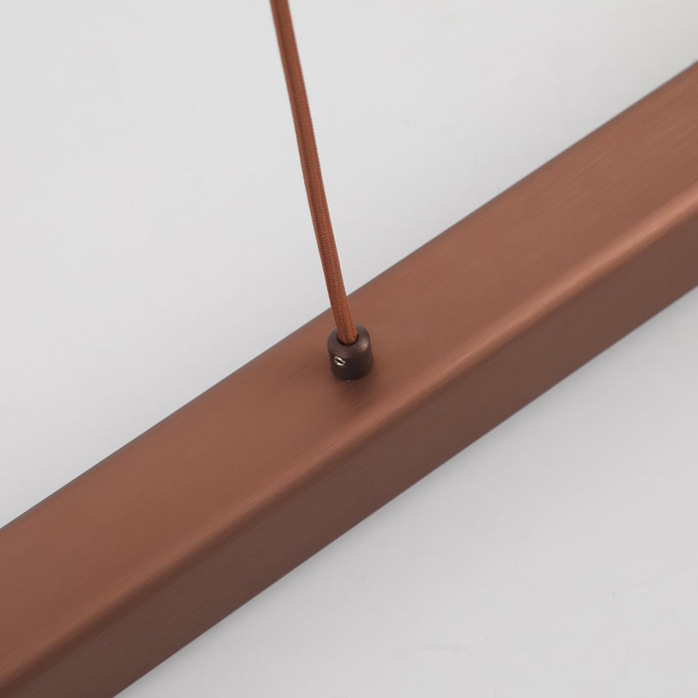 Moderne Metall LED Hängeleuchte Linear in Schwarz Braun View 23