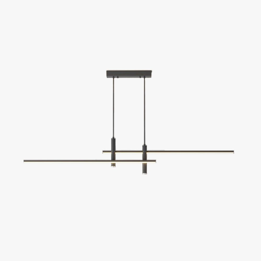 Moderne Metall LED Hängeleuchte Linear mit Spots Hero