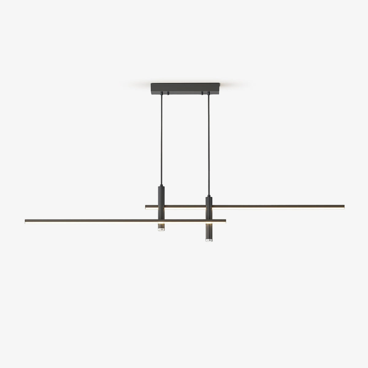 Moderne Metall LED Hängeleuchte Linear mit Spots View 28