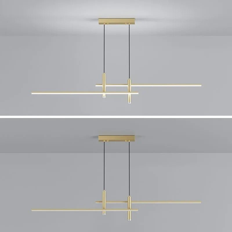 Moderne Metall LED Hängeleuchte Linear mit Spots View 29