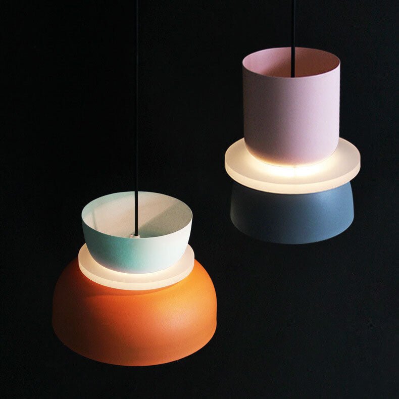 Moderne Metall LED Pendelleuchte im Macaron Stil View 11