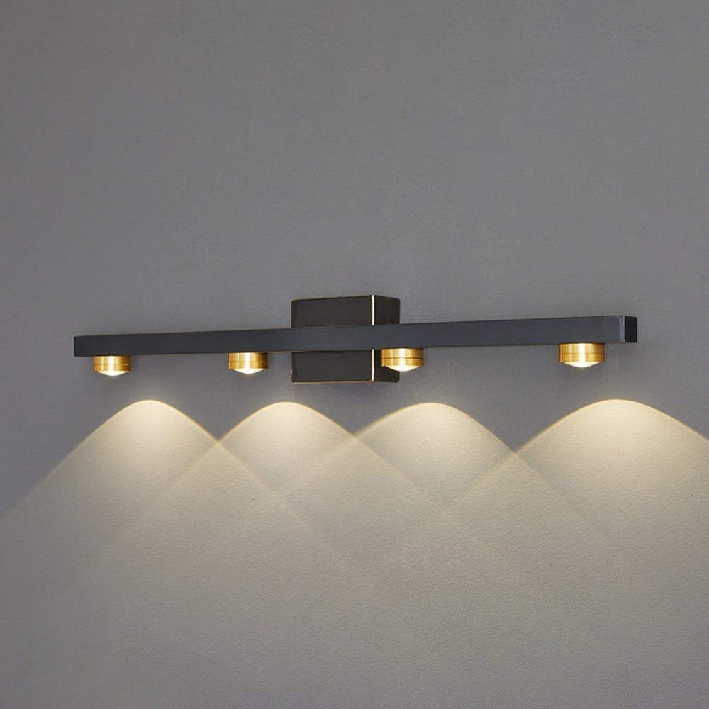 Moderne Metall LED Spiegel-Wandleuchte mit Schwenkspots Alternate