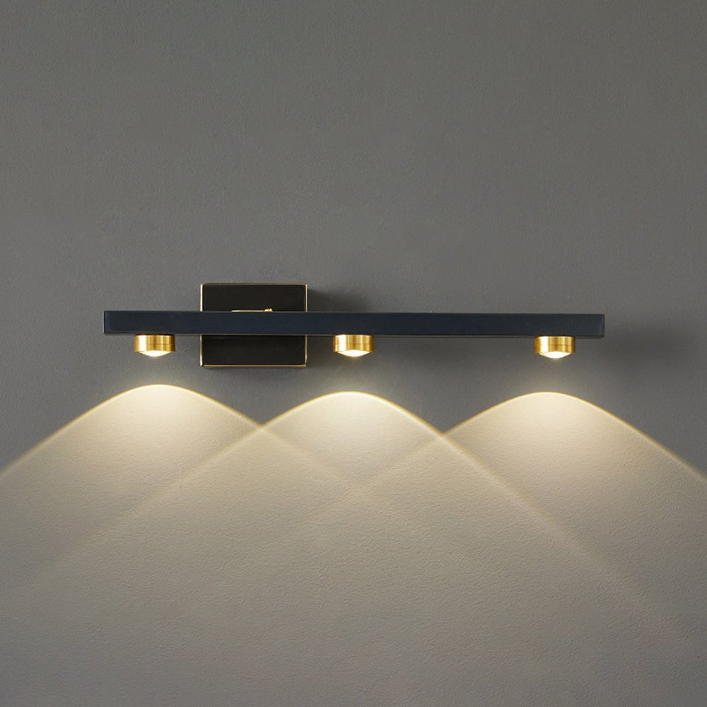 Moderne Metall LED Spiegel-Wandleuchte mit Schwenkspots Full
